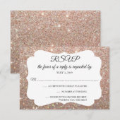RSVP Votre Parties scintillant Jour Fab Rose Gold (Devant / Derrière)