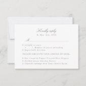 RSVP w choix de repas aquarelle feuillage (Devant)