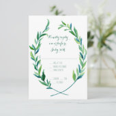 RSVP w Menu Laurel Wreath Olive Leaf Branche Moder (Debout devant)
