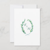 RSVP w Menu Laurel Wreath Olive Leaf Branche Moder (Dos)