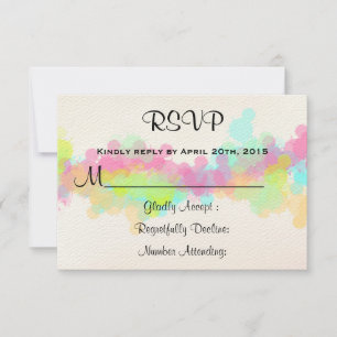 RSVP Waterverf Splatter Kleurrijk Abstract Ontwerp