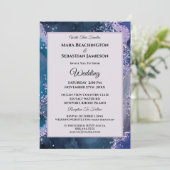 *~* RSVP Website Bruiloft AGATE AR13 Lavendel Star Kaart (Staand voorkant)