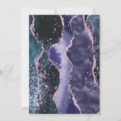 *~* RSVP Website - Paarse AGATE Stars AR13 Wedding Kaart (Achterkant)