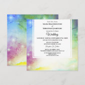 *~* RSVP Website Universe Regenboogbruiloft Kaart (Voorkant / Achterkant)