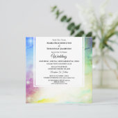 *~* RSVP Website Universe Regenboogbruiloft Kaart (Staand voorkant)