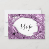 RSVP Weddenschap Glitter Bridal White Violet Paars (Achterkant)