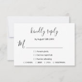 RSVP Weddenschap Glitter Bridal White Violet Paars Kaartje (Voorkant)