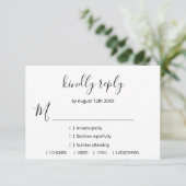 RSVP Weddenschap Glitter Bridal White Violet Paars Kaartje (Staand voorkant)