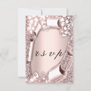 RSVP Weddenschap Glitter Lijst 3D Roos Blush