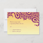 RSVP Weddenschap Indische stijlkaart (Achterkant)