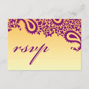 RSVP Weddenschap Indische stijlkaart Kaartje