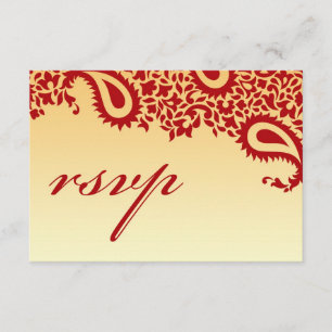 RSVP Weddenschap Indische stijlkaart Kaartje