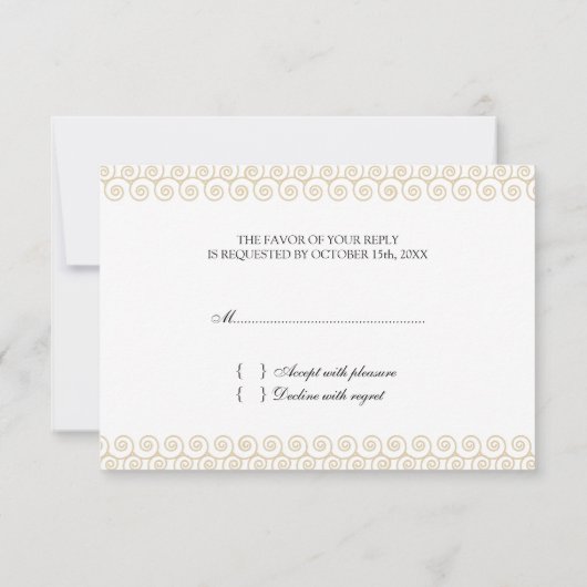 RSVP Weddenschap Vogels-platte kaart (Achterkant)