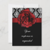 RSVP Weddenschapskaart Red Rose Damask (Achterkant)