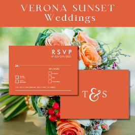 RSVP Wedding Enclosure Verona Sunset Sinaasappel Kaart