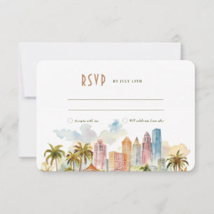 RSVP Wedding Insert Miami Beach Kaart