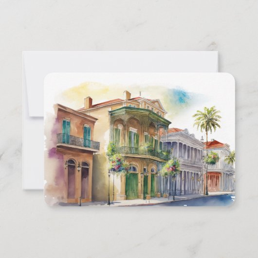 RSVP Wedding Insert New Orleans Destination Kaart (Achterkant)