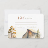 RSVP Wedding Insert Yosemite Park Destination Kaart (Voorkant)