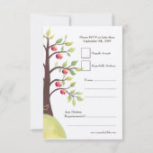 RSVP Wedding Monogram Apple Tree Carving (Achterkant)
