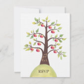 RSVP Wedding Monogram Apple Tree Carving (Voorkant)