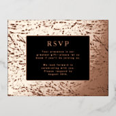 RSVP Wedding Response Kaart Modern Roos Gold Luxe (Voorkant)