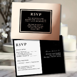 RSVP Wedding Response Kaart Moderne Luxe Folie