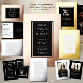 RSVP Wedding Response Kaart Moderne Luxe Folie