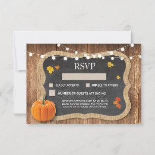 RSVP Wedding Rustic Chalk Pumpkin-reactiekaarten