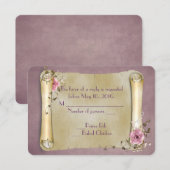 RSVP Wedding Scroll Kaartje (Voorkant / Achterkant)