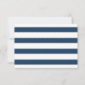 RSVP White Hydrangea Elegant Navy Large Stripe (Dos)