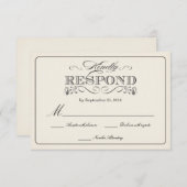 RSVP  Wide Wedding Reply Cards WT313 (Voorkant / Achterkant)