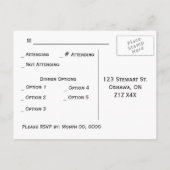 RSVP - Wijn Uitnodiging Briefkaart (Achterkant)