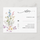 Rsvp Wildflower Boho Kaart (Voorkant)