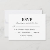 RSVP-Winter Pinecone en Snowflakes bruiloft RSVP Kaartje (Achterkant)