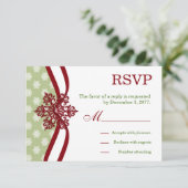 RSVP Winter Wedding Cranberry Light Sage (Staand voorkant)