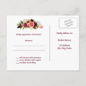 RSVP-witte bloemkolen, gebarentaal Uitnodiging Briefkaart (Achterkant)