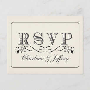 RSVP  Witte Trouwantwoord Briefkaarten