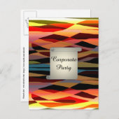 RSVP Zakelijk Feest Speels Levendig Uitnodiging Briefkaart (Voorkant / Achterkant)