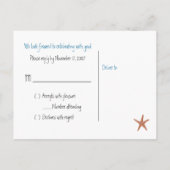RSVP-zeester Uitnodiging Briefkaart (Achterkant)