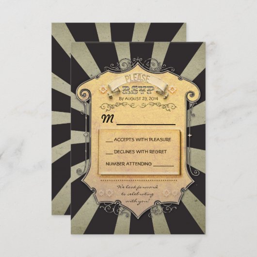 RSVP - zwarte strepen (Voorkant / Achterkant)