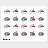 RSVPShark-Stickers Ronde Sticker (Vel)