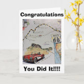 RT. 66 MET EEN GROTE GROTE "CONGRATS EN MANIER OM  KAART (Gele Bloem)