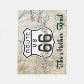 Rt 66 moederdeken fleece deken (Voorkant)