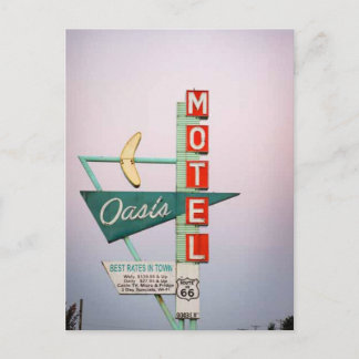 Rt 66 Tulsa  Motel Sign Briefkaart