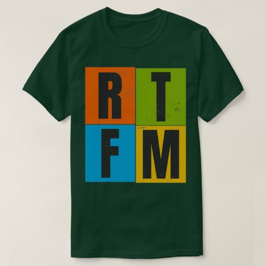 RTFM Lees de FKIN Manual T-shirt (Design voorkant)
