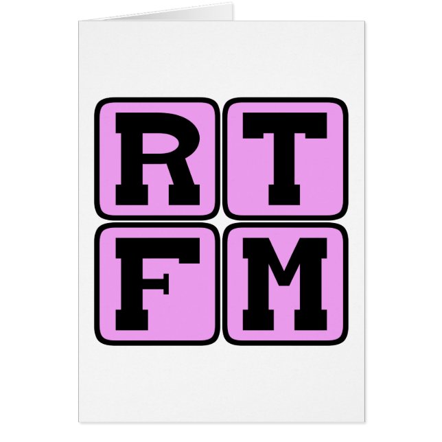 RTFM Lees De #$%%^ Handleiding Internet Slang Afko (Voorkant)