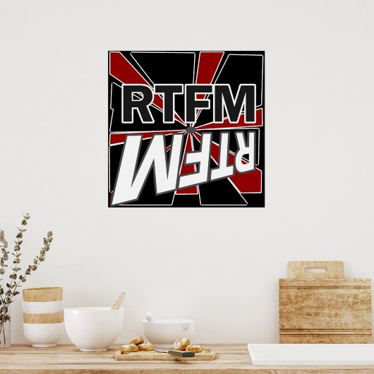 RTFM leest het verse menu Poster (Keuken)