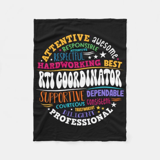 Rti Coördinator Interventie Docent Schoolteam S Fleece Deken (Voorkant)