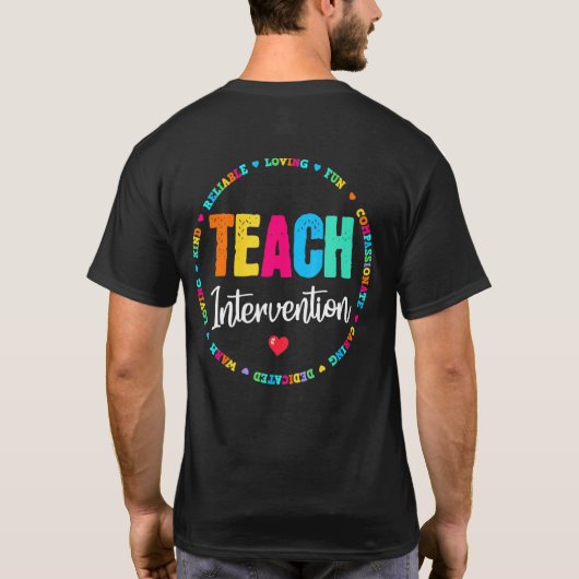 Rti Team T Response Reading Intervention Teacher S T-shirt (Achterkant)