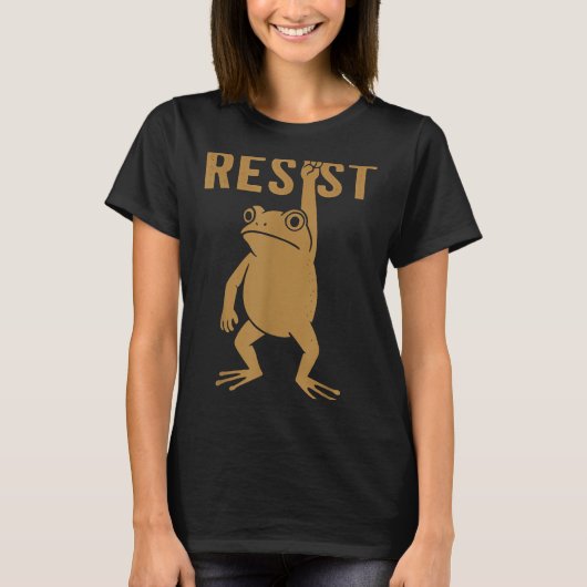 Rtland Frog Funny City Art - Rtland Frog Protest T-shirt (Voorkant)